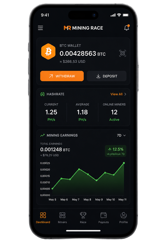 Mining Race mobilna aplikacija